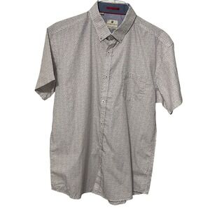 Steel & Jelly London UK Men's XL Short Sleeve Cotton Button Up Shirt Fast Ship